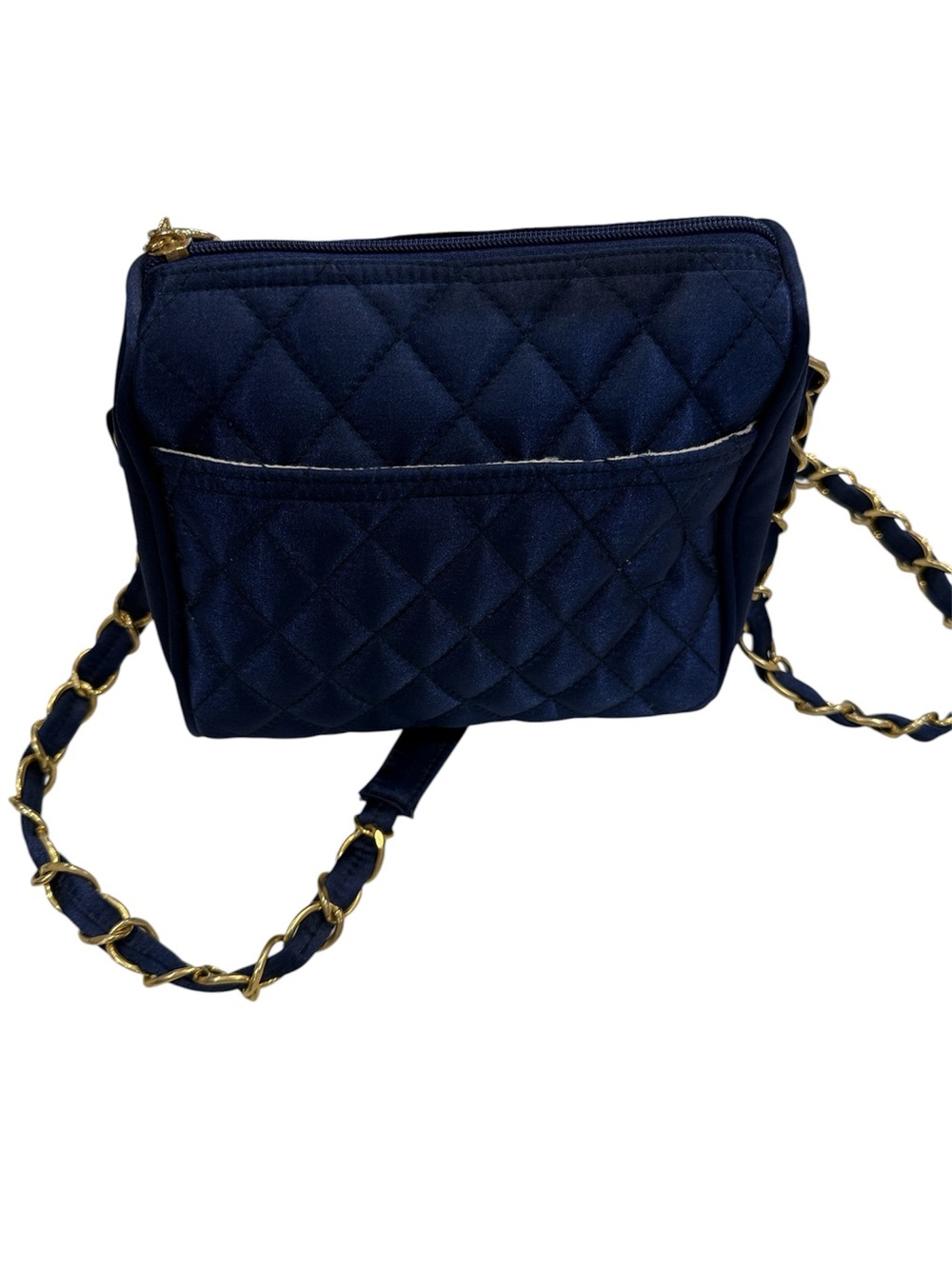 Quilted Navy Crossbody Shoulder Bag - Unbranded
